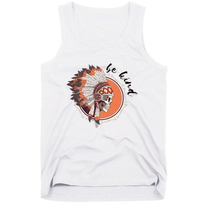 Be Kind Native American Indigenous Education Orange Day Tank Top