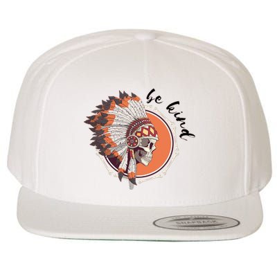 Be Kind Native American Indigenous Education Orange Day Wool Snapback Cap