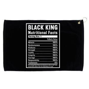 Black King Nutritional Facts Grommeted Golf Towel