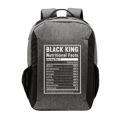 Black King Nutritional Facts Vector Backpack