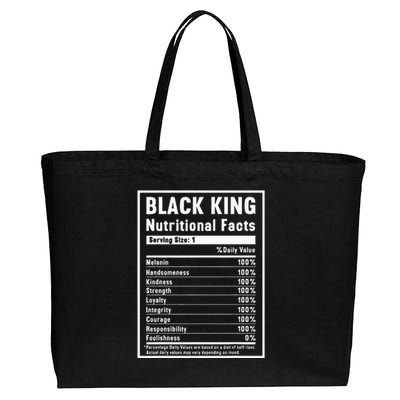 Black King Nutritional Facts Cotton Canvas Jumbo Tote