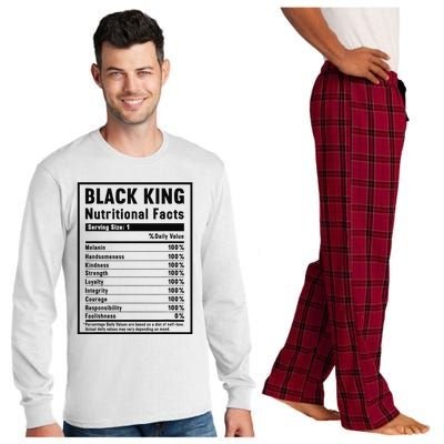 Black King Nutritional Facts Long Sleeve Pajama Set