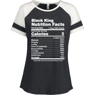 Black King Nutritional Facts Gift Enza Ladies Jersey Colorblock Tee