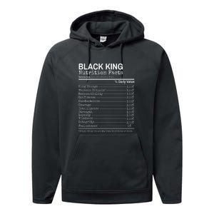 Black King Nutrition Fact For Black History Month Gift Performance Fleece Hoodie