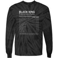 Black King Nutrition Fact For Black History Month Gift Tie-Dye Long Sleeve Shirt