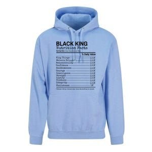 Black King Nutrition Fact For Black History Month Gift Unisex Surf Hoodie