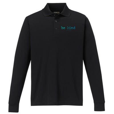 Be Kind Of A Bitch Funny Gift Performance Long Sleeve Polo