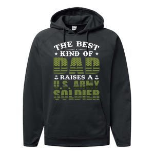 Best Kind Of Dad Raised A US Army Soldier Performance Fleece Hoodie