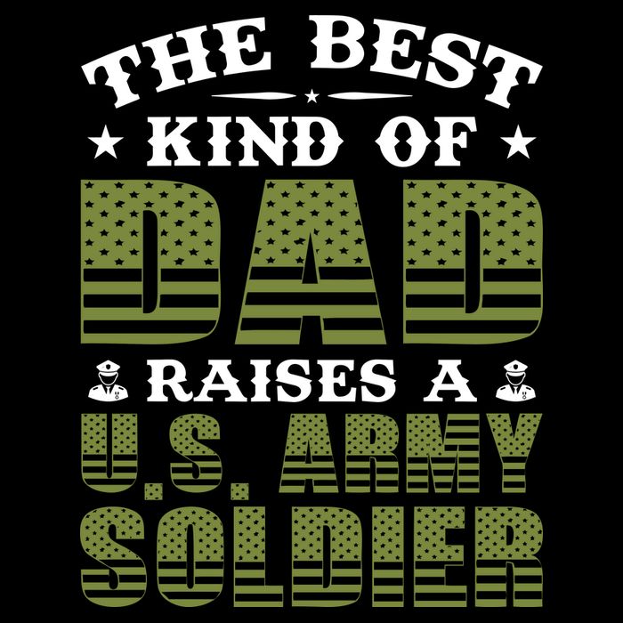 Best Kind Of Dad Raised A US Army Soldier 7-Panel Snapback Hat
