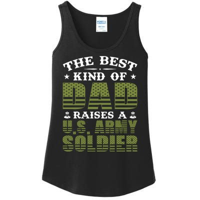 Best Kind Of Dad Raised A US Army Soldier Ladies Essential Tank