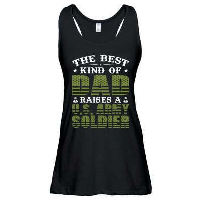 Best Kind Of Dad Raised A US Army Soldier Ladies Essential Flowy Tank