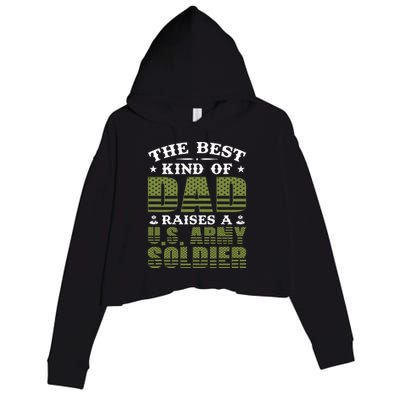 Best Kind Of Dad Raised A US Army Soldier Crop Fleece Hoodie