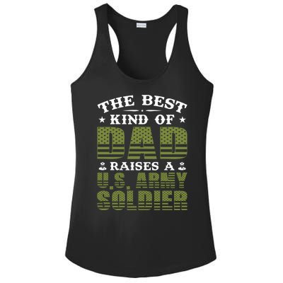 Best Kind Of Dad Raised A US Army Soldier Ladies PosiCharge Competitor Racerback Tank