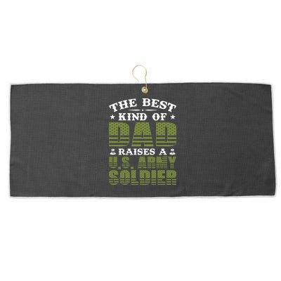 Best Kind Of Dad Raised A US Army Soldier Large Microfiber Waffle Golf Towel