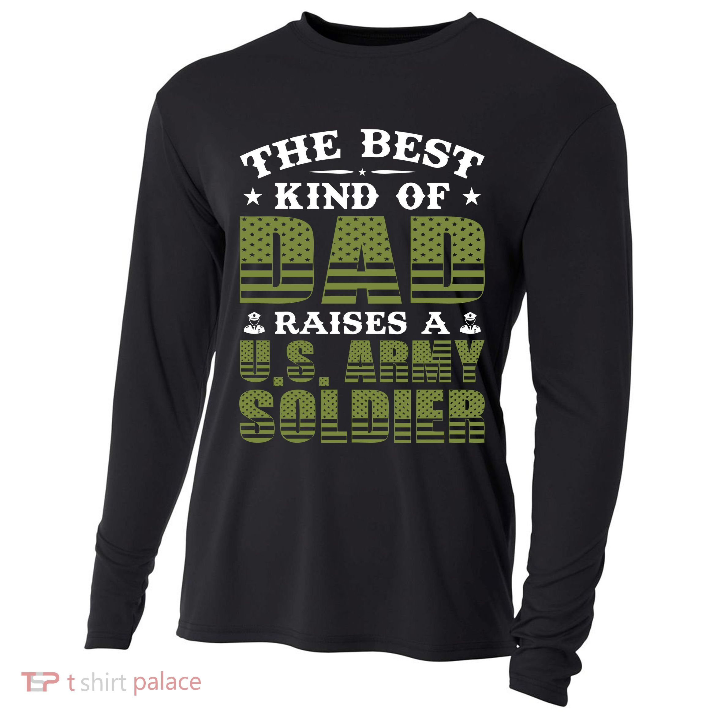 Best Kind Of Dad Raised A US Army Soldier Cooling Performance Long Sleeve Crew