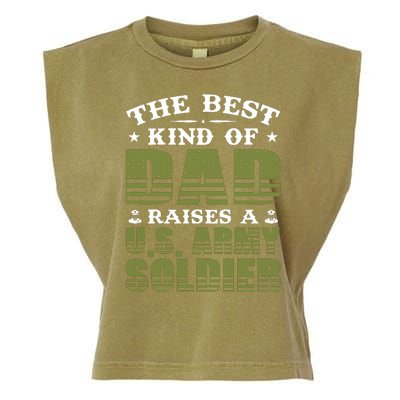 Best Kind Of Dad Raised A US Army Soldier Garment-Dyed Women's Muscle Tee