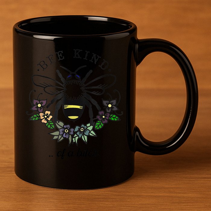 Be Kind Of A Bit.Ch Funny Be Kind Shirts With Bee For Women 11oz C Handle Ceramic Mug