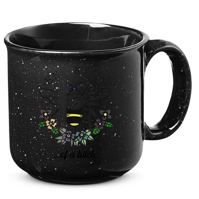 Be Kind Of A Bit.Ch Funny Be Kind Shirts With Bee For Women 15oz Campfire Ceramic Mug