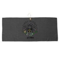 Be Kind Of A Bit.Ch Funny Be Kind Shirts With Bee For Women Large Microfiber Waffle Golf Towel