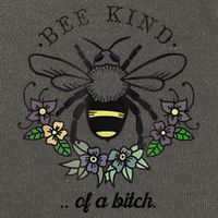 Be Kind Of A Bit.Ch Funny Be Kind Shirts With Bee For Women Cotton Canvas Backpack