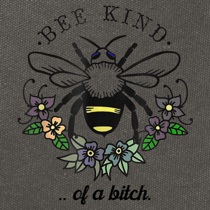 Be Kind Of A Bit.Ch Funny Be Kind Shirts With Bee For Women Cotton Canvas Backpack