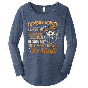 Be Kind Opossum Cow Advice Rootin Tootin Possum Lover Women's Perfect Tri Tunic Long Sleeve Shirt