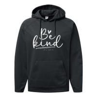 Be Kind Of A Bitch Funny Sarcastic Saying Kindness Performance Fleece Hoodie