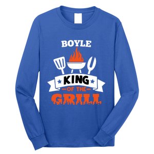 Boyle King Of The Grill Grilling Bbq Chef Master Cooking Gift Long Sleeve Shirt