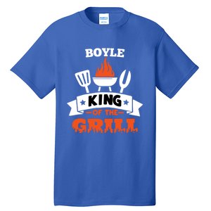 Boyle King Of The Grill Grilling Bbq Chef Master Cooking Gift Tall T-Shirt