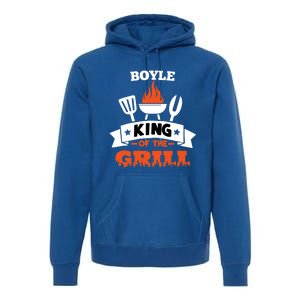 Boyle King Of The Grill Grilling Bbq Chef Master Cooking Gift Premium Hoodie