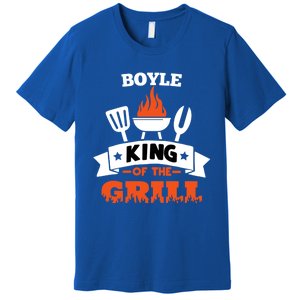 Boyle King Of The Grill Grilling Bbq Chef Master Cooking Gift Premium T-Shirt