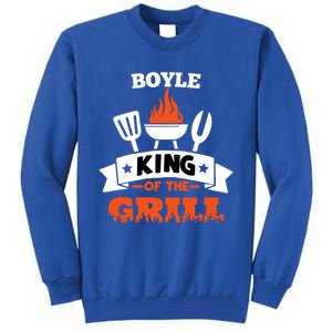 Boyle King Of The Grill Grilling Bbq Chef Master Cooking Gift Tall Sweatshirt