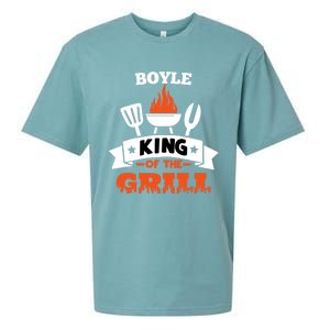 Boyle King Of The Grill Grilling Bbq Chef Master Cooking Gift Sueded Cloud Jersey T-Shirt