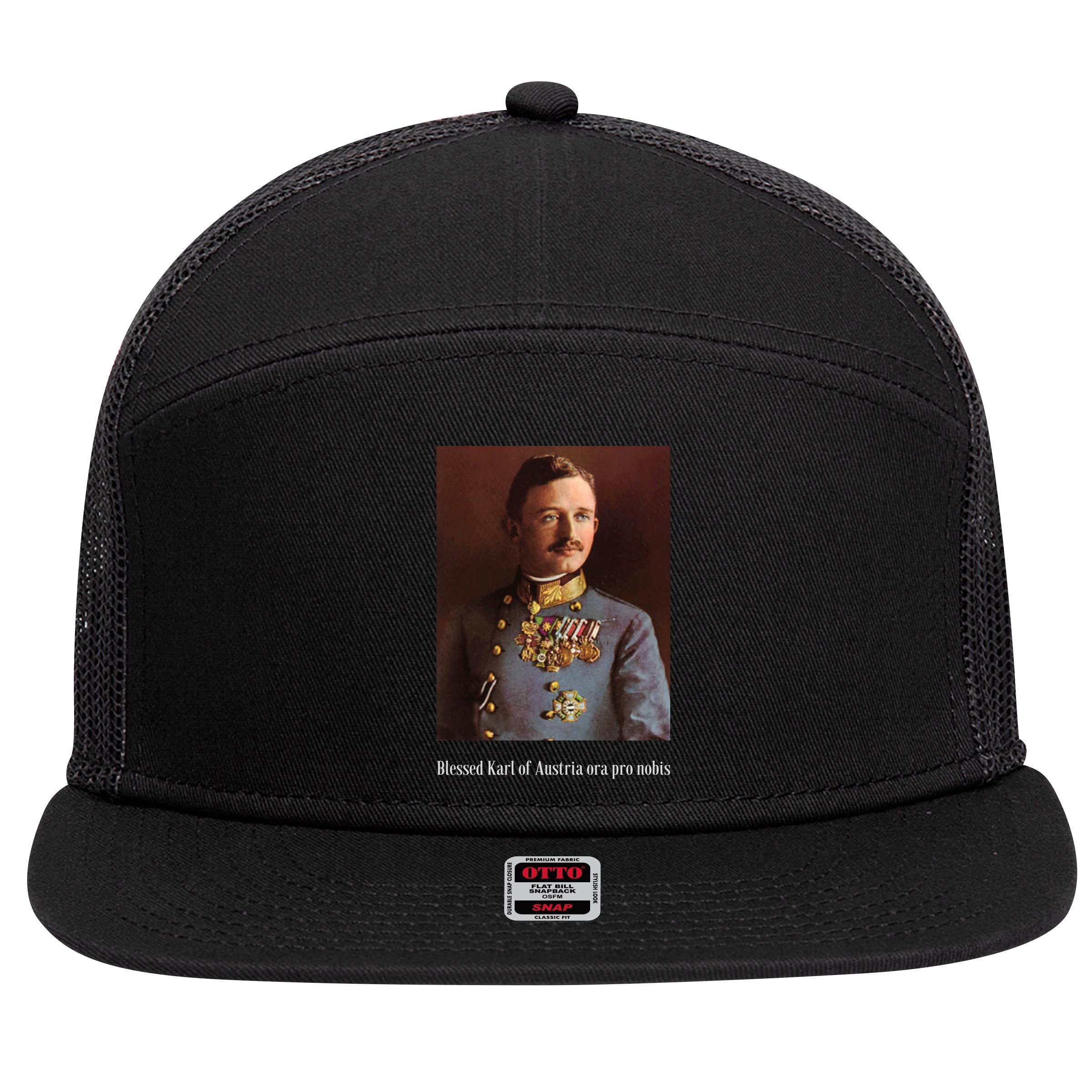 Blessed Karl Of Austria Roman Catholic 19 7 Panel Mesh Trucker Snapback Hat