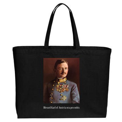 Blessed Karl Of Austria Roman Catholic 19 Cotton Canvas Jumbo Tote