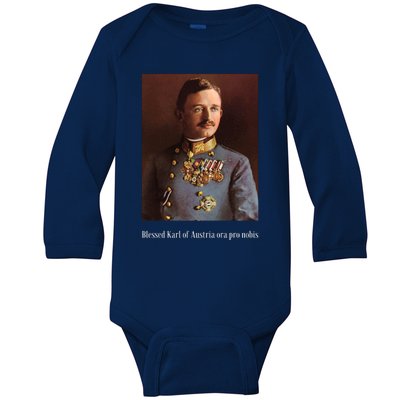 Blessed Karl Of Austria Roman Catholic 19 Baby Long Sleeve Bodysuit