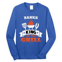 Banks King Of The Grill Grilling Bbq Chef Master Cooking Gift Long Sleeve Shirt