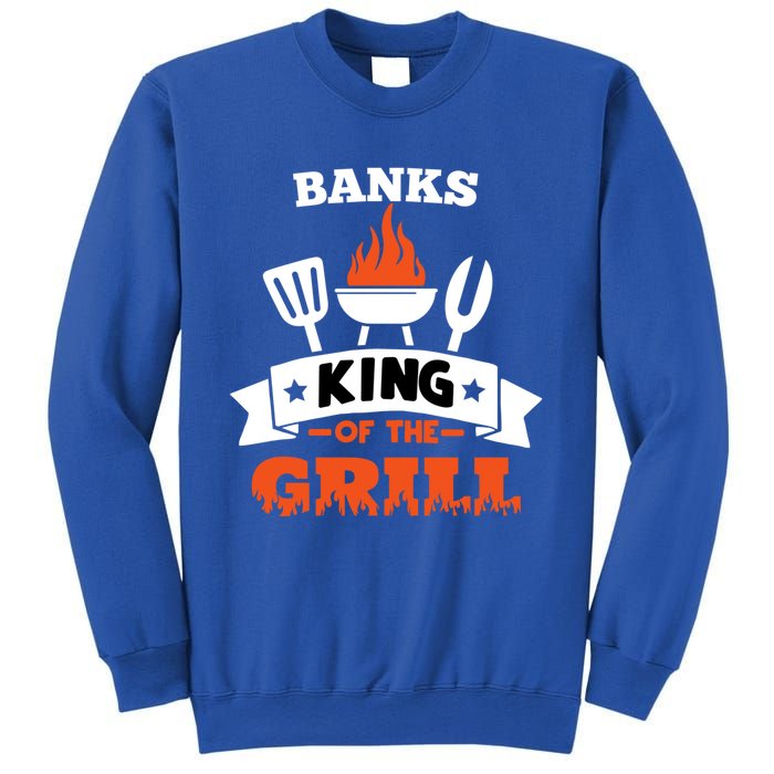 Banks King Of The Grill Grilling Bbq Chef Master Cooking Gift Sweatshirt