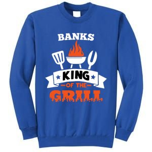 Banks King Of The Grill Grilling Bbq Chef Master Cooking Gift Tall Sweatshirt