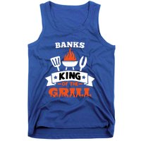 Banks King Of The Grill Grilling Bbq Chef Master Cooking Gift Tank Top