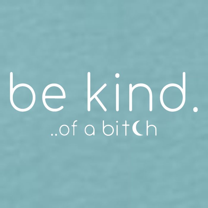 Be Kind Of A Bitch Funny Saying Sarcastic Kindness Sueded Cloud Jersey T-Shirt