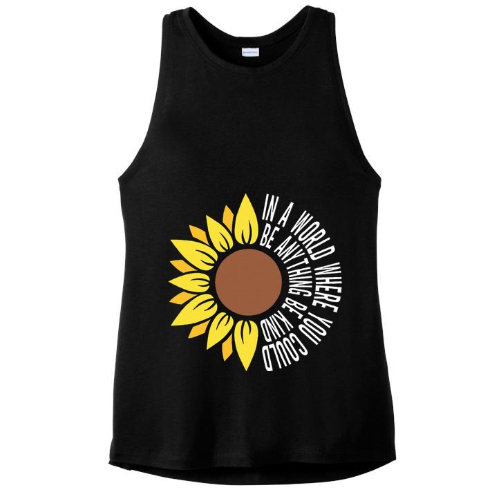Be Kind Orange Flower Anti Bullying Awareness Unity Day Ladies PosiCharge Tri-Blend Wicking Tank