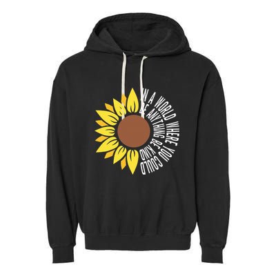 Be Kind Orange Flower Anti Bullying Awareness Unity Day Garment-Dyed Fleece Hoodie