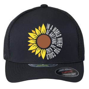 Be Kind Orange Flower Anti Bullying Awareness Unity Day Flexfit Unipanel Trucker Cap