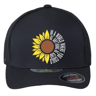 Be Kind Orange Flower Anti Bullying Awareness Unity Day Flexfit Unipanel Trucker Cap