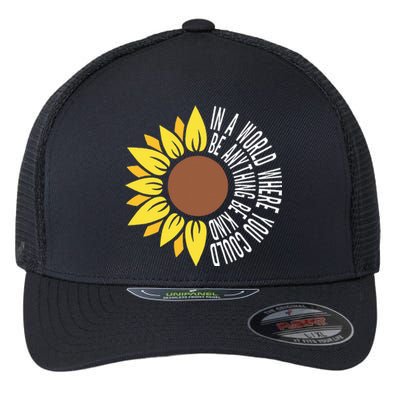 Be Kind Orange Flower Anti Bullying Awareness Unity Day Flexfit Unipanel Trucker Cap