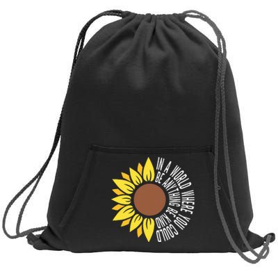 Be Kind Orange Flower Anti Bullying Awareness Unity Day Sweatshirt Cinch Pack Bag