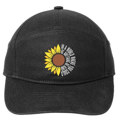 Be Kind Orange Flower Anti Bullying Awareness Unity Day 7-Panel Snapback Hat