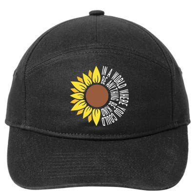 Be Kind Orange Flower Anti Bullying Awareness Unity Day 7-Panel Snapback Hat