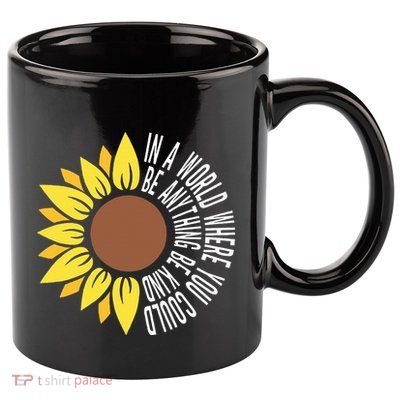 Be Kind Orange Flower Anti Bullying Awareness Unity Day 11oz C Handle Ceramic Mug
